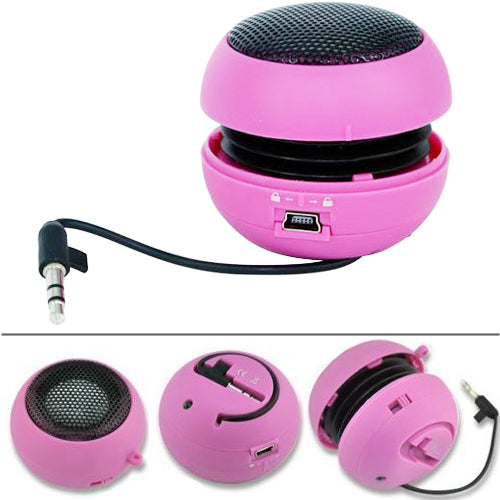 Wired Speaker, Pink Rechargeable Multimedia Audio Portable - NWF84
