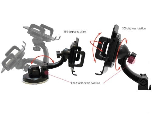 Car Mount, Swivel Cradle Glass Holder Windshield - NWC30