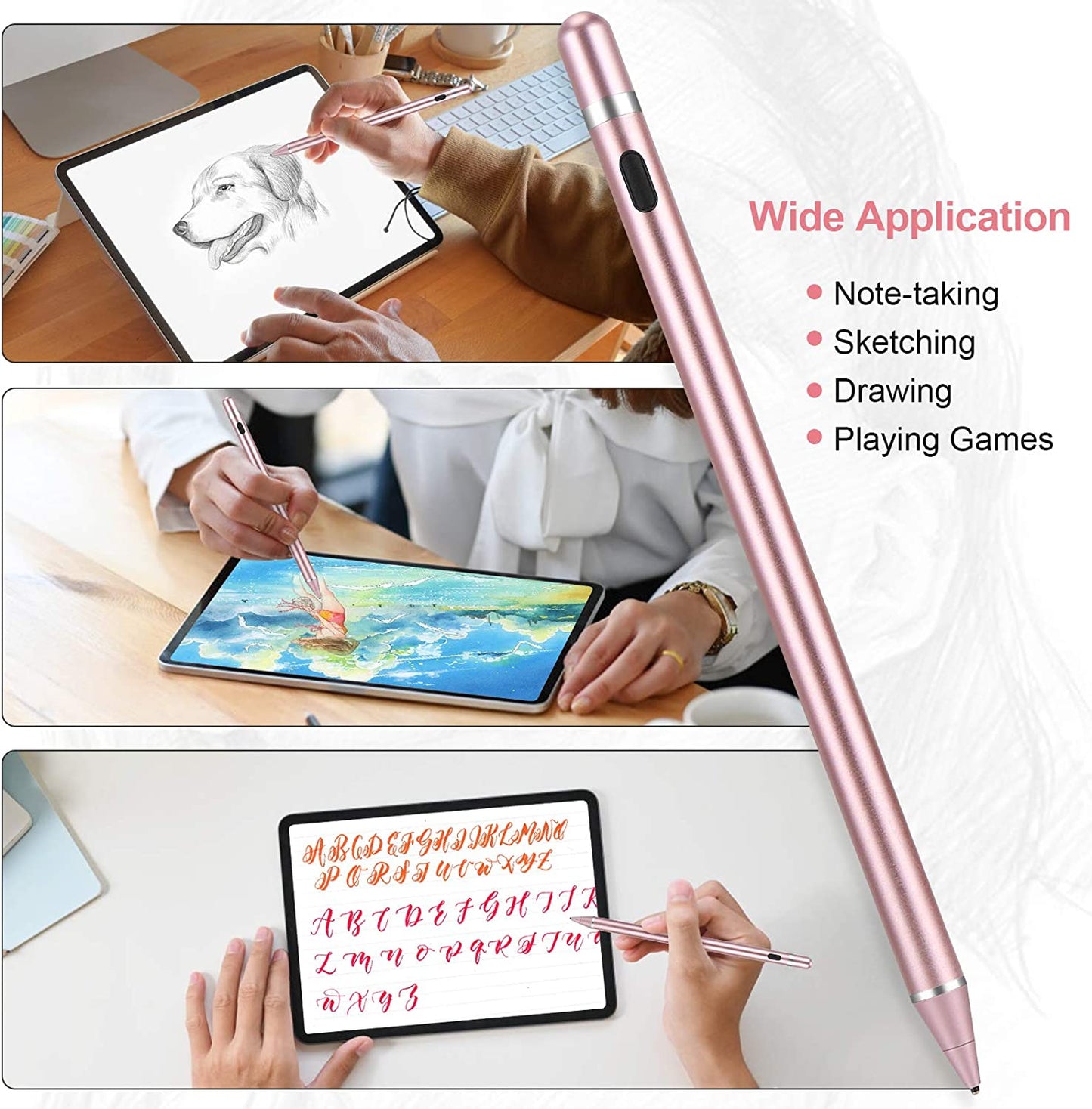 Active Stylus Pen , Palm Rejection Rechargeable Touch Capacitive Digital - NWG78