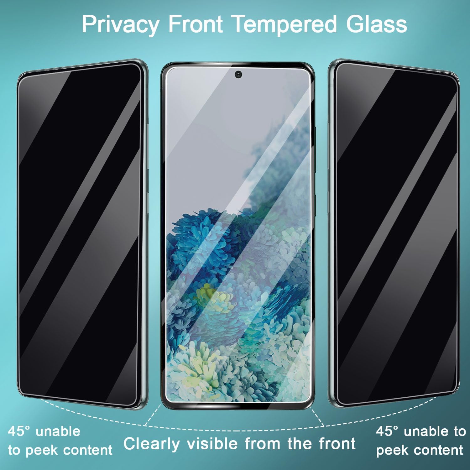 2 Pack Privacy Screen Protector,  3D Edge Anti-Peep 9H Hardness Anti-Spy Tempered Glass  - NW2V57 2087-2