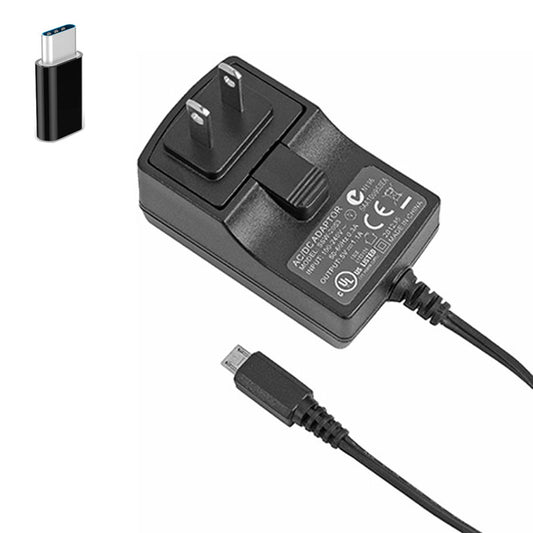 Home Wall Charger with USB-C Adapter, AC Plug Micro-USB to USB-C Adapter Type-C Power Adapter 6ft Long Cable - NWA53+USB-C 2136-1