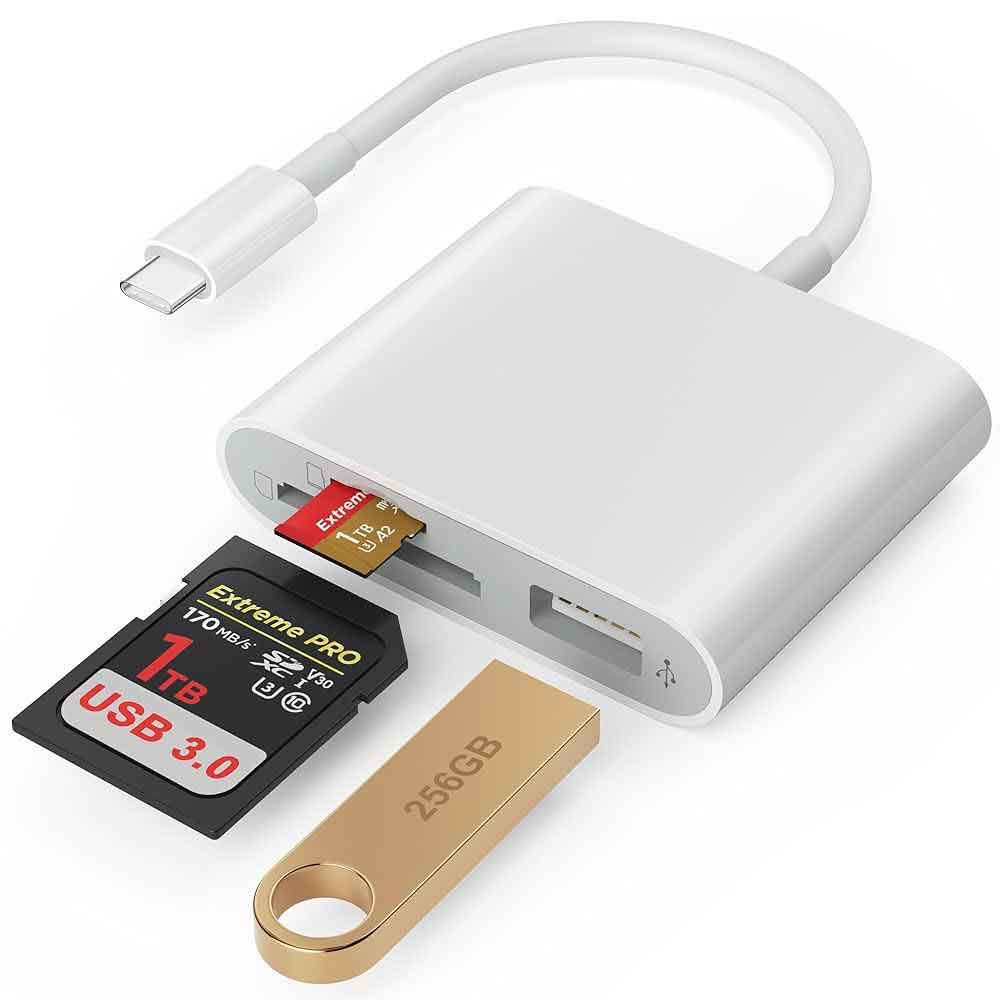 3-in-1 USB-C Adapter,  TYPE-C  MicroSD Slot Card Reader  - NWP21 2254-2