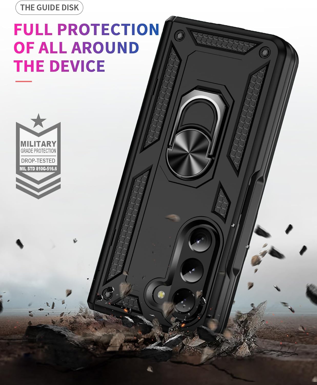  Hybrid Case Cover ,  Armor Shockproof Kickstand Metal Ring  - NWG30 2028-5