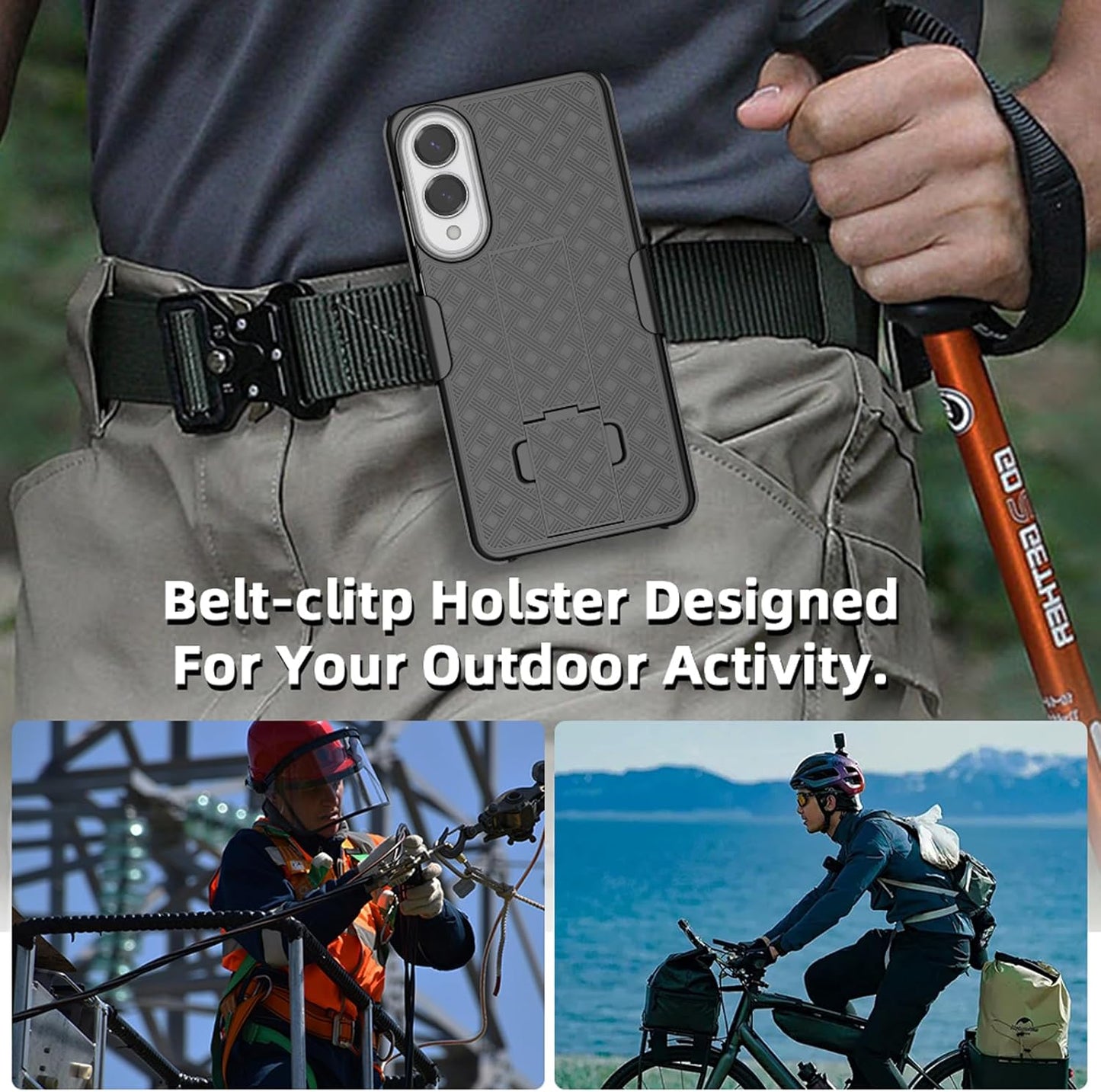 Case with Belt Clip,  Defender Drop-Proof w Kickstand Cover Swivel Holster Combo  - NWV98 2239-7