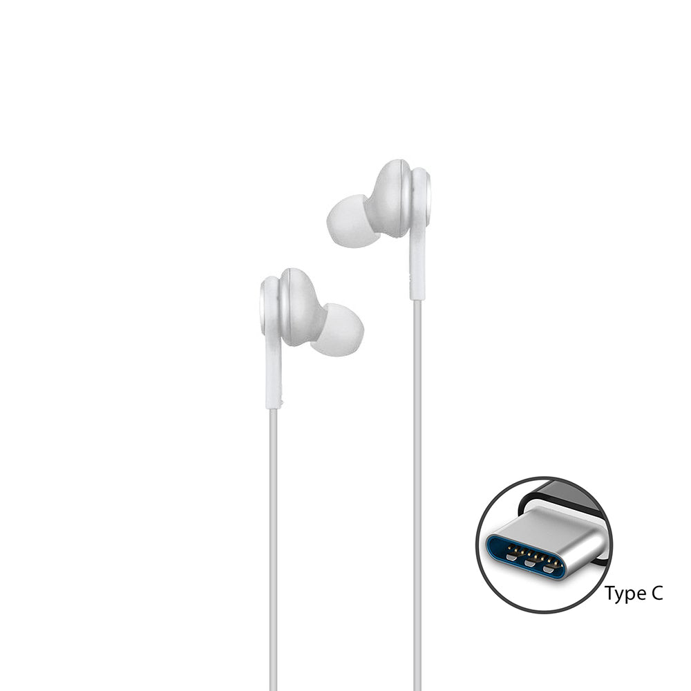 TYPE-C Earphones,  Handsfree  Headset  w Mic   USB-C Earbuds  Headphones  - NWXG60 2085-3