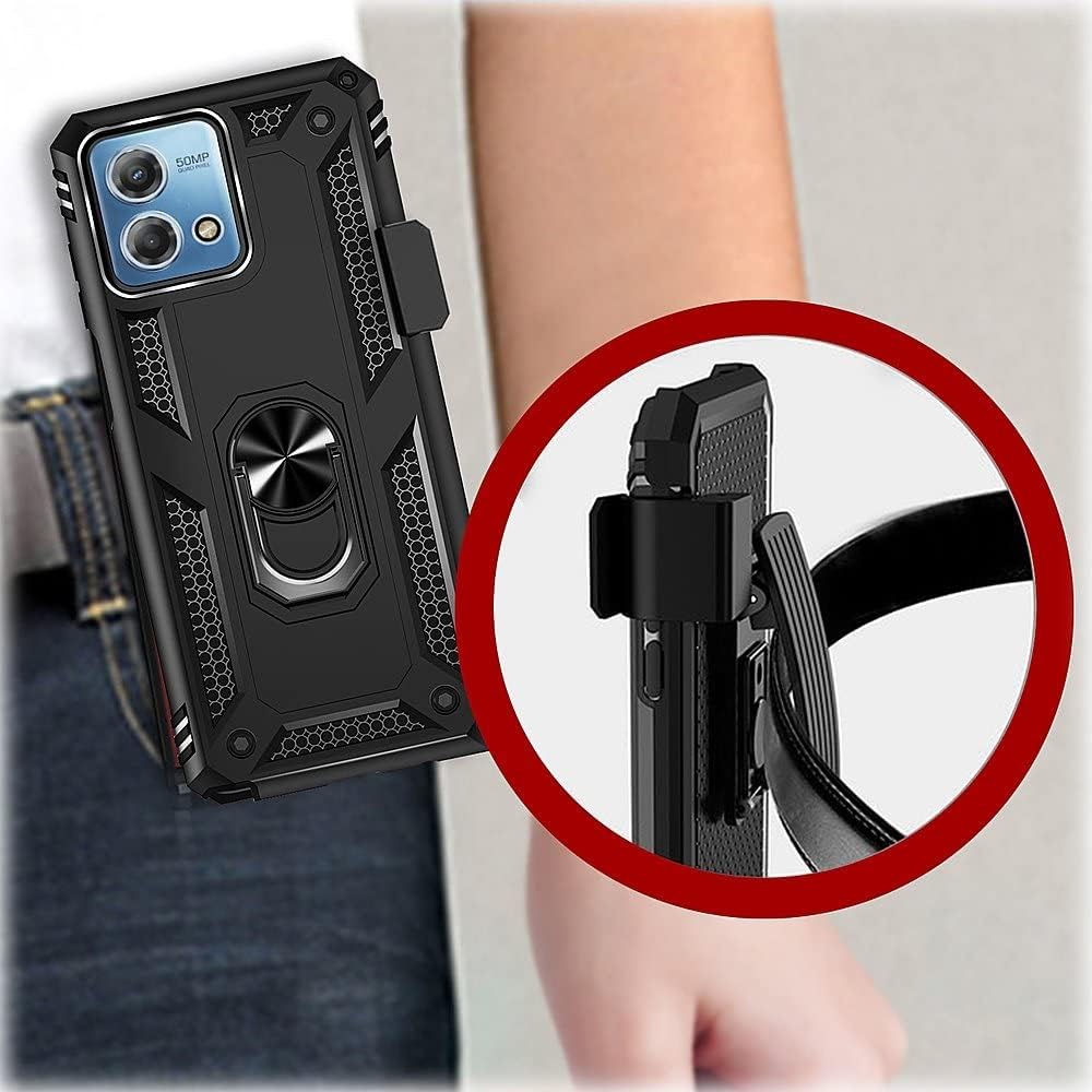 Case Belt Clip,  Armor Kickstand Cover Swivel Metal Ring Holster  - NWE98 2092-7