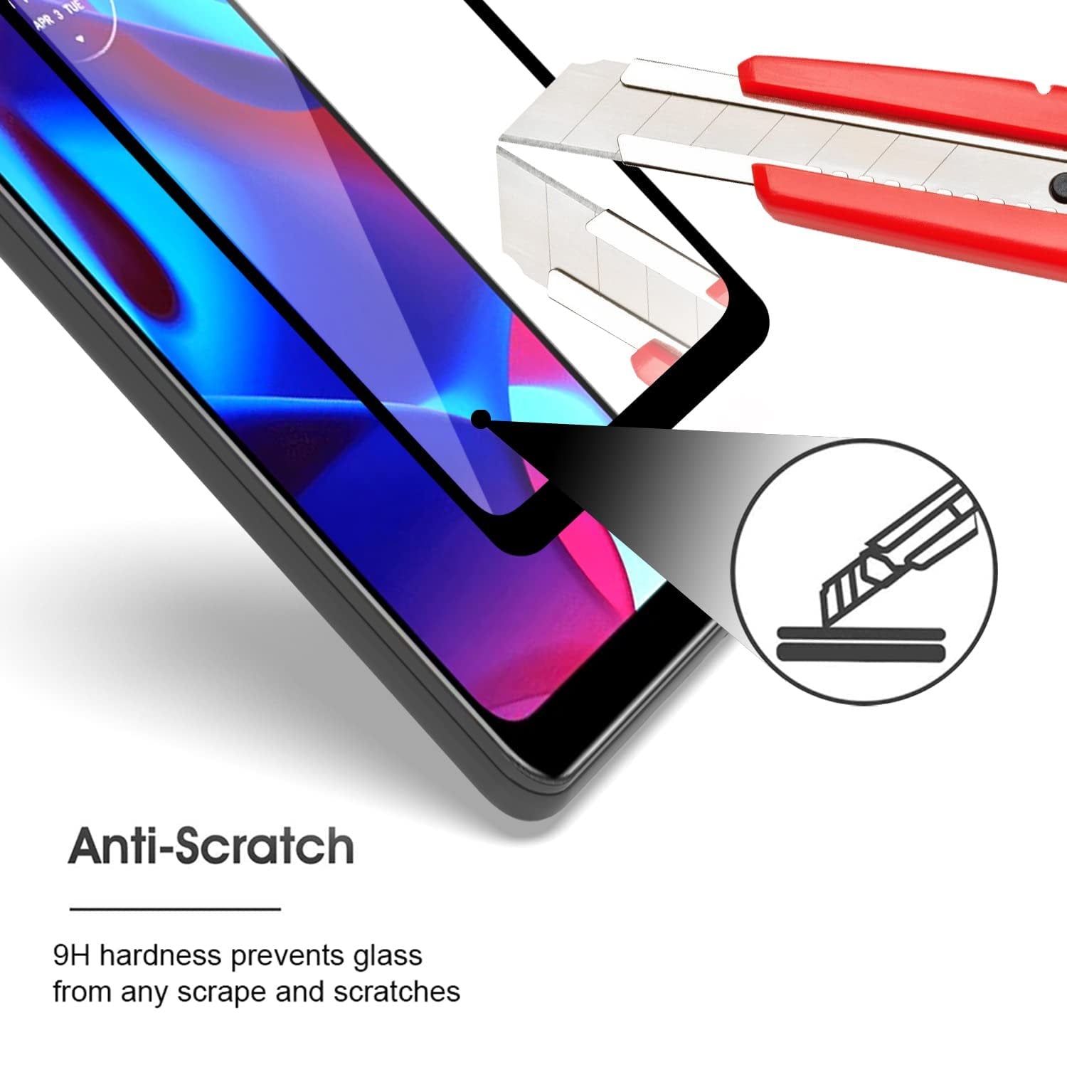 2 Pack Screen Protector,  9H Hardness (Fingerprint Unlock) HD Clear Full Cover Tempered Glass  - NW2XF09 2047-3