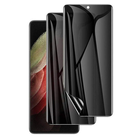 2 Pack Privacy Screen Protector,  3D Edge Anti-Peep Anti-Spy  Fingerprint Works   TPU Film   - NW2V42 2064-1