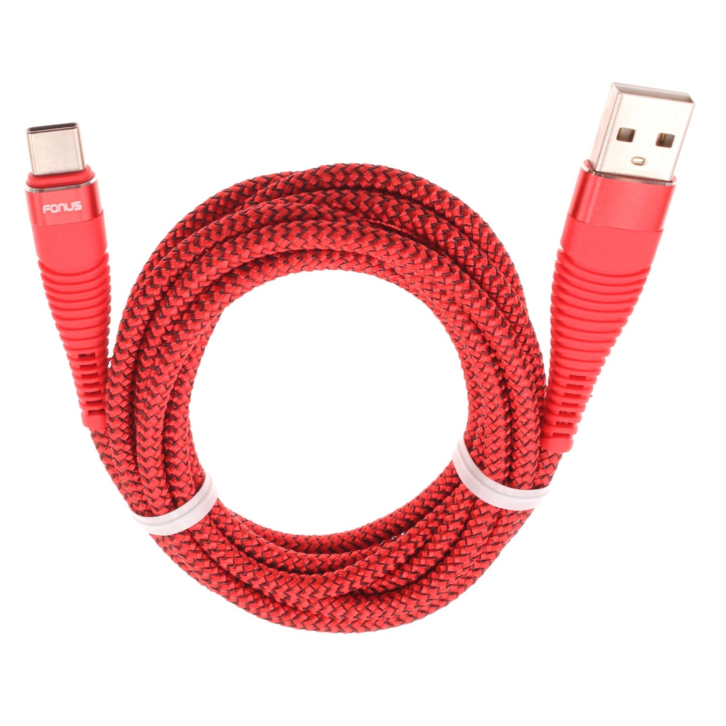  6ft and 10ft Long USB-C Cables ,   Red Braided   Data Sync   Power Wire   TYPE-C Cord   Fast Charge   - NWJ21+J53 1995-2