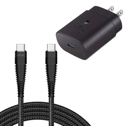 25W Fast Home Charger,  Wall AC Plug Cord Power Adapter PD Type-C 10ft Long USB-C Cable  - NWZ29 2231-1