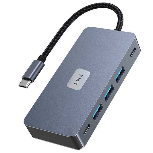 2 Port HDMI TV Adapter,  Projector Converter  Audio Video TYPE-C PD Charger 7-in-1 USB-C Hub  - NWZ88 2212-1