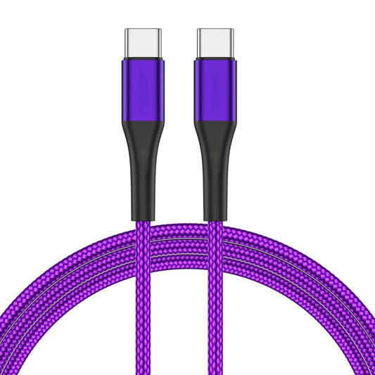 Purple 3ft PD Cable,  Sync Wire Power Fast Charger Cord Type-C to USB-C  - NWM32 2165-1