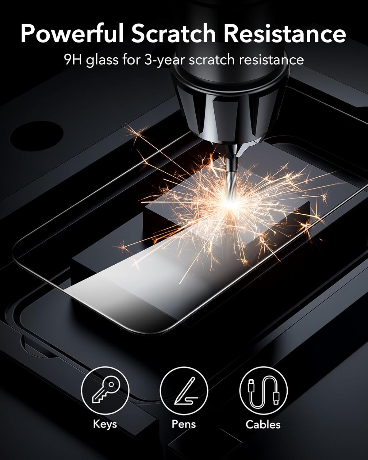 2 Pack Screen Protector,  9H Hardness (Fingerprint Unlock) Full Cover HD Clear Matte Tempered Glass  - NW2SP02 2148-4