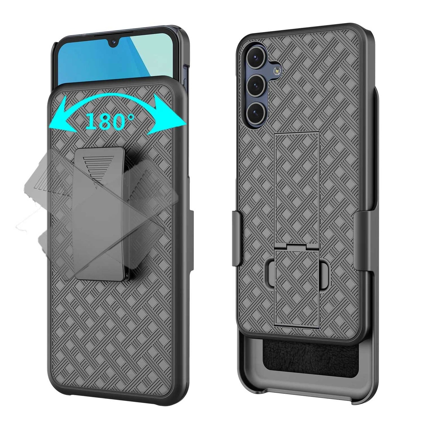 Case with Belt Clip,  Drop-Proof Armor w Kickstand Cover Swivel Holster Combo  - NWJ39 2201-2
