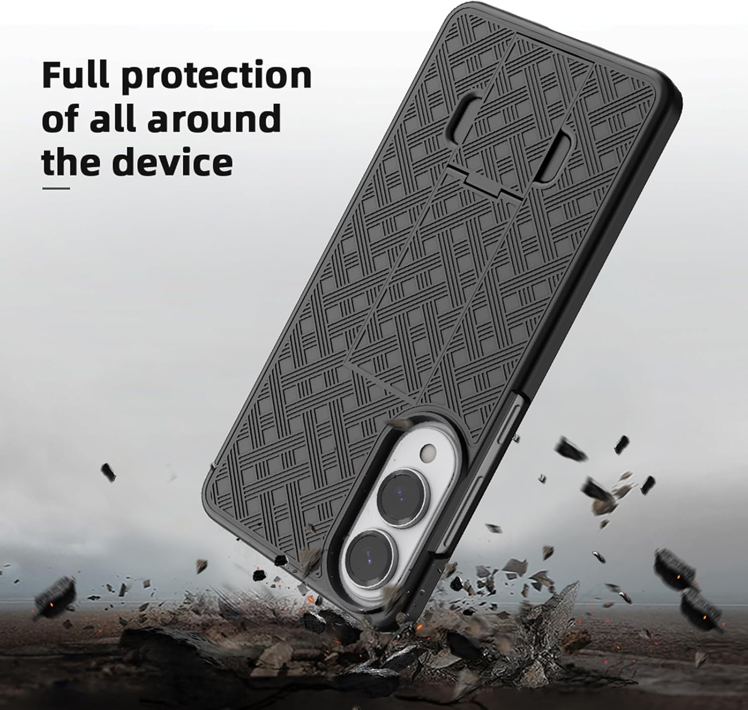 Case with Belt Clip,  Defender Drop-Proof w Kickstand Cover Swivel Holster Combo  - NWV98 2239-6