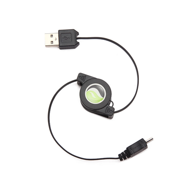 Retractable Cable with USB-C Adapter,  Black Sync Fast Charger Cord Power Wire  - NWC92+USB-C 2132-3