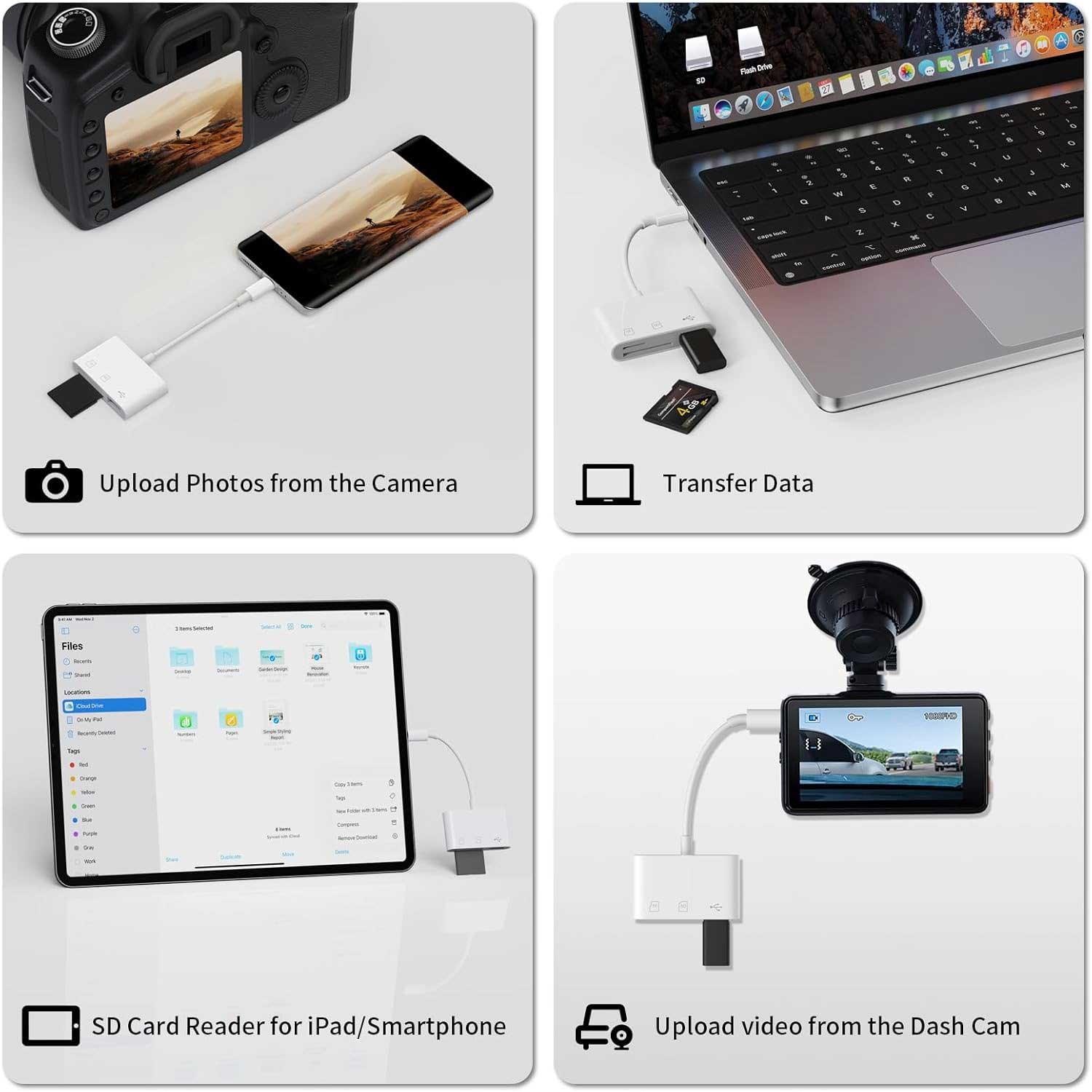 3-in-1 USB-C Adapter,  TYPE-C  MicroSD Slot Card Reader  - NWP21 2254-4