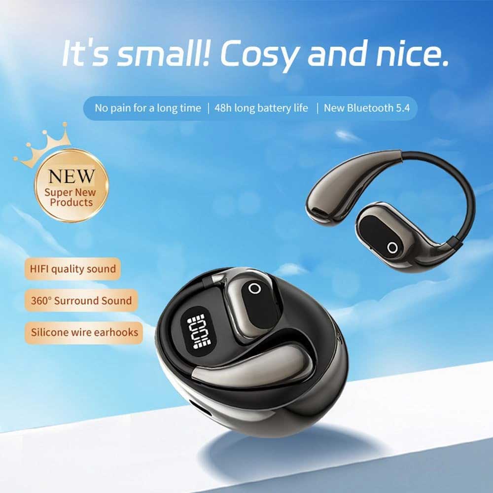 Wireless Ear-hook OWS Earphones ,  Hands-free Mic  Charging Case True Stereo Over the Ear Headphones  Bluetooth Earbuds  - NWG30 2242-5