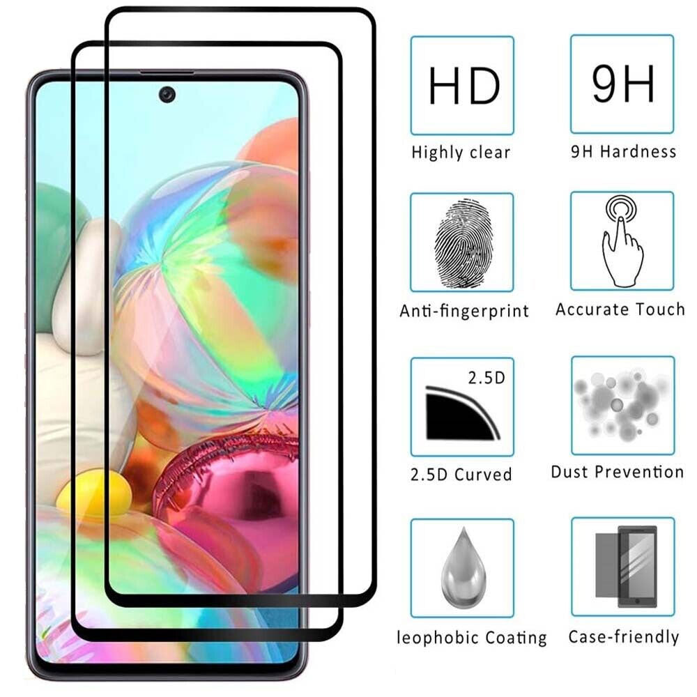 2 Pack Screen Protector,  9H Hardness (Fingerprint Unlock) HD Clear Full Cover Tempered Glass  - NW2XF09 2047-2