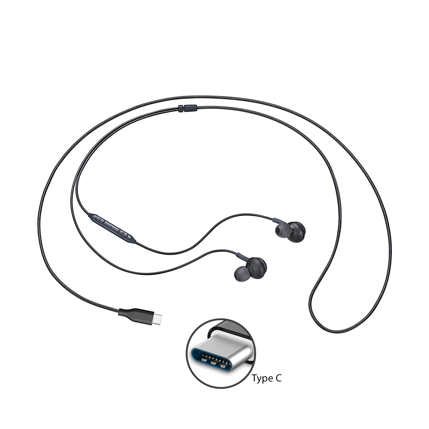 TYPE-C Earphones,  Earpieces Headset w Mic Headphones  USB-C Earbuds   - NWXS91 2084-2