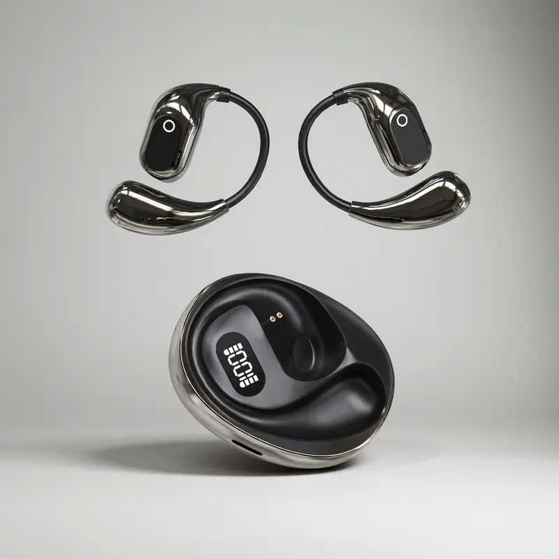 Wireless Ear-hook OWS Earphones ,  Hands-free Mic  Charging Case True Stereo Over the Ear Headphones  Bluetooth Earbuds  - NWG30 2242-7