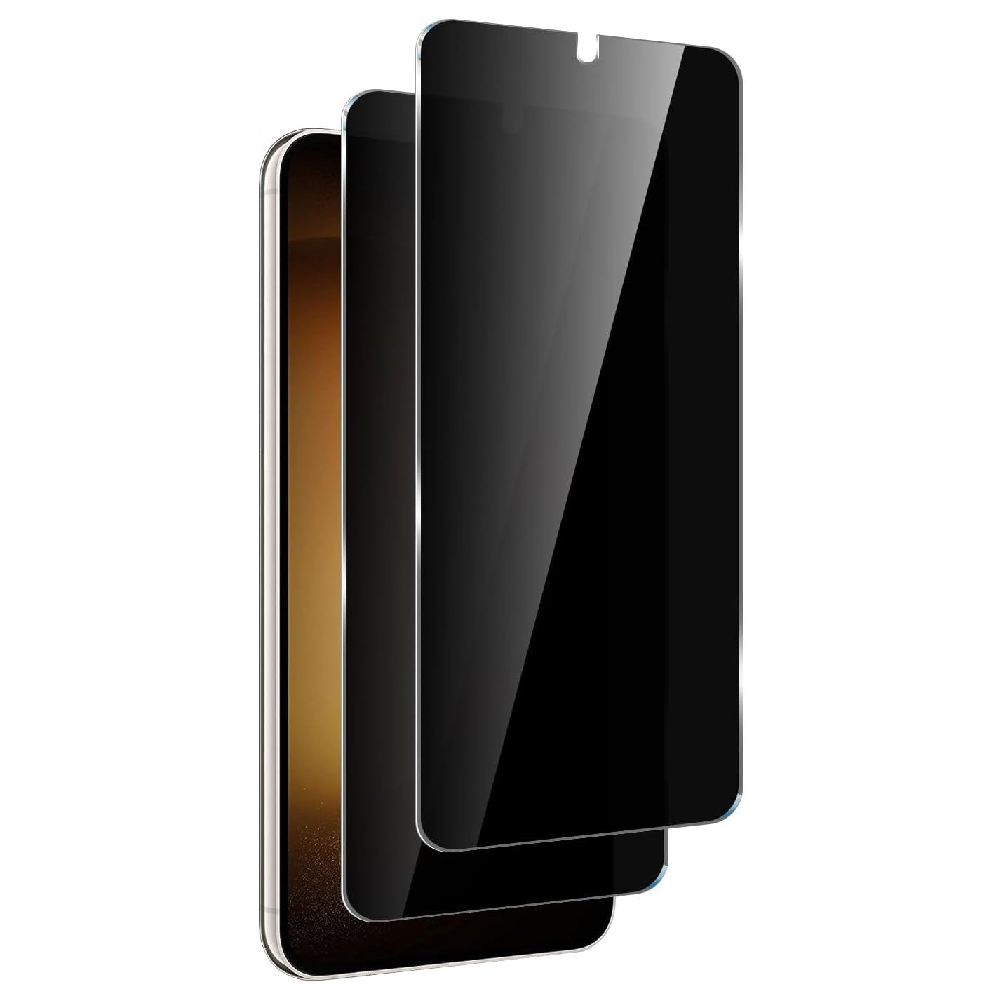 2 Pack Privacy Screen Protector,  3D Edge Anti-Peep 9H Hardness Anti-Spy Tempered Glass  - NW2SP17 2166-1
