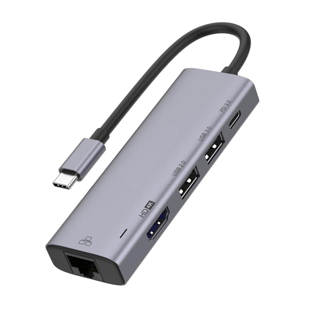 5-in-1 Adapter USB-C Hub ,  Ethernet  TV Video Hub   Charger Port   RJ45 Network Port   HDTV HDMI   - NWR78 2012-1