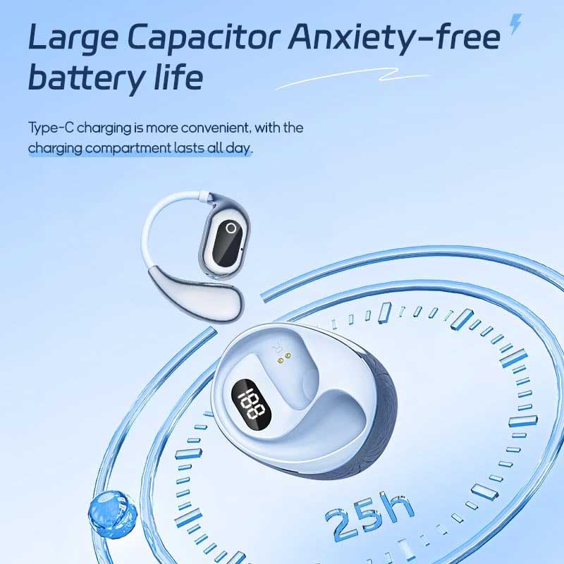 Wireless Ear-hook OWS Earphones ,  Hands-free Mic  Charging Case True Stereo Over the Ear Headphones  Bluetooth Earbuds  - NWG30 2242-4