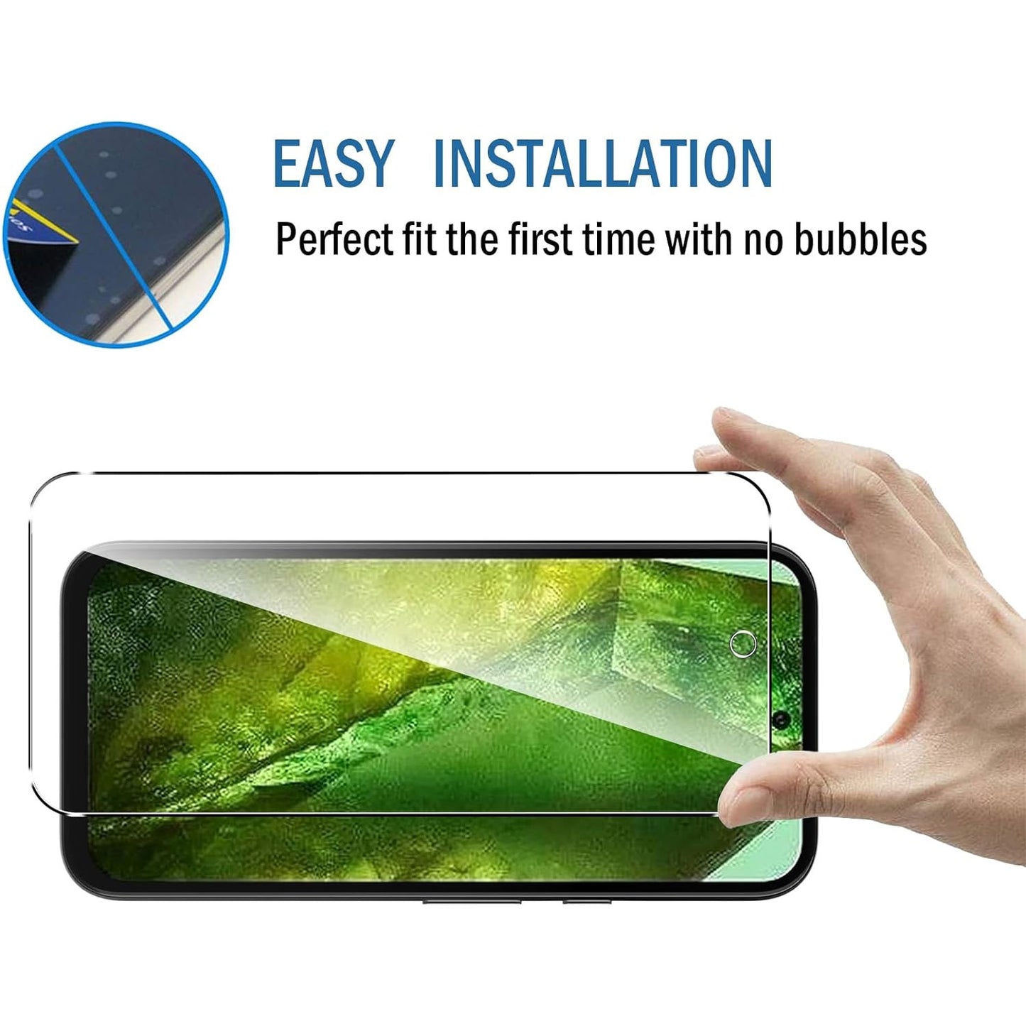  2 Pack Screen Protector ,  9H Hardness (Fingerprint Unlock) Full Cover HD Clear Tempered Glass  - NW2SP23 2192-2