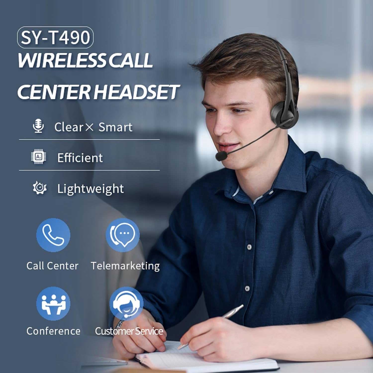 Wireless Headset,  Hands-free Earphone Bluetooth Headphone Mic  - NWY01 2252-2