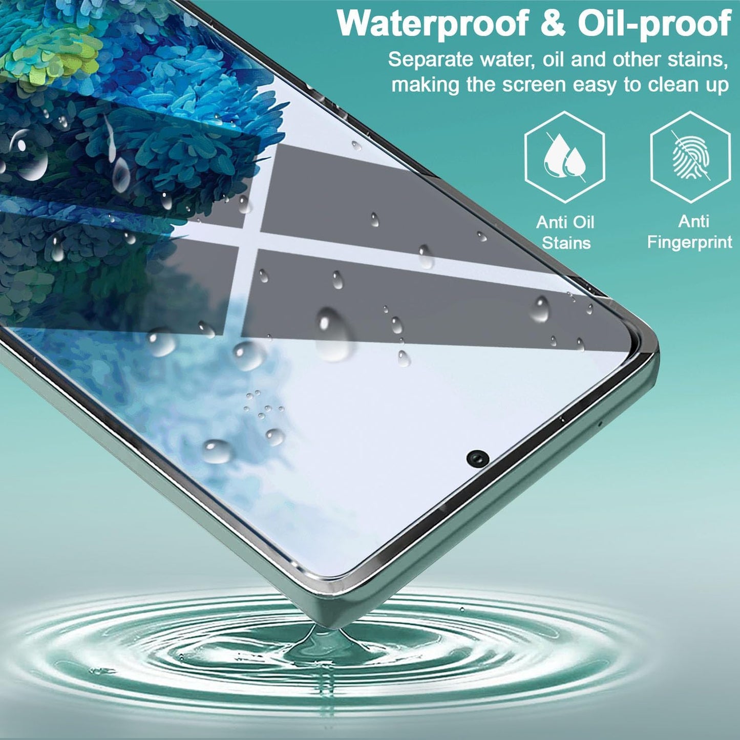 2 Pack Privacy Screen Protector,  3D Edge Anti-Peep 9H Hardness Anti-Spy Tempered Glass  - NW2SP25 2219-6