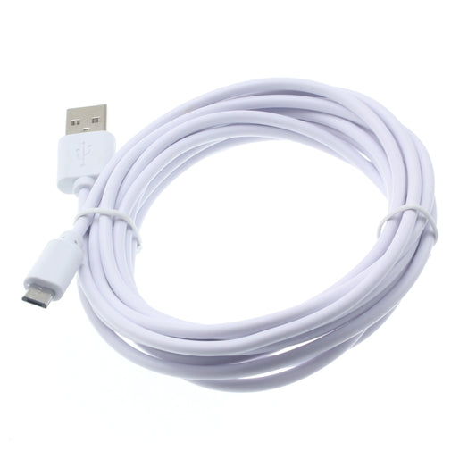 10ft USB Cable, Long Wire Power Charger Cord MicroUSB - NWG92