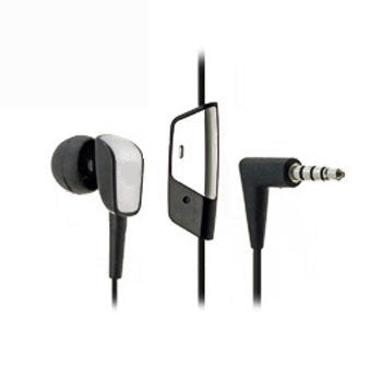 Mono Headset, Single Earbud Headphone 3.5mm Handsfree Mic Wired Earphone - NWB55