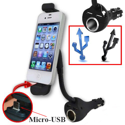 Car Mount, Cradle USB Port DC Socket Holder Charger - NWJ56