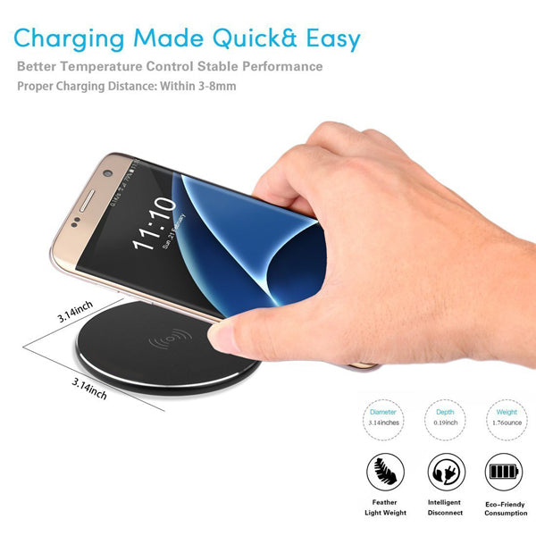 Wireless Charger, Slim Charging Pad 7.5W and 10W Fast - NWN97