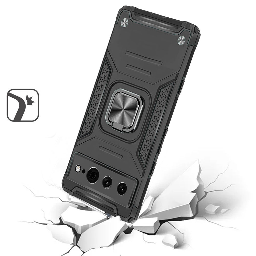 Hybrid Case Cover, Armor Shockproof Kickstand Metal Ring - NWY37