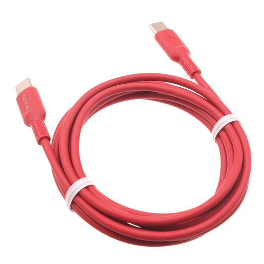 Red 6ft Long Cable, Wire Power Cord PD Fast Charger USB-C to Type-C - NWD18