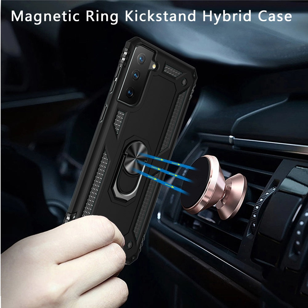 Hybrid Case Cover, Armor Shockproof Kickstand Metal Ring - NWZ01