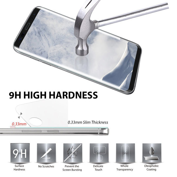 Screen Protector, Bubble Free Full Cover Curved Edge 3D Tempered Glass - NWB60