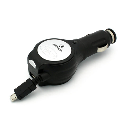 Car Charger, Power DC Socket Micro-USB USB Port Retractable - NWU76