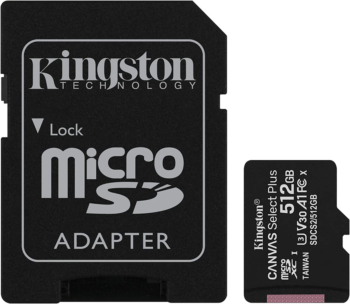 512GB Memory Card, MicroSDXC Class 10 MicroSD High Speed Kingston - NWV37