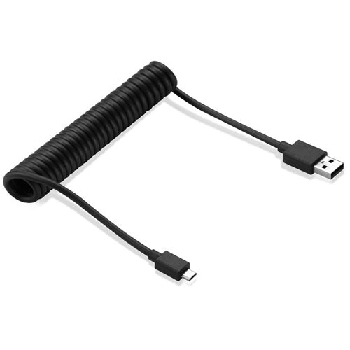 USB Cable, Power Cord Charger MicroUSB Coiled - NWK09