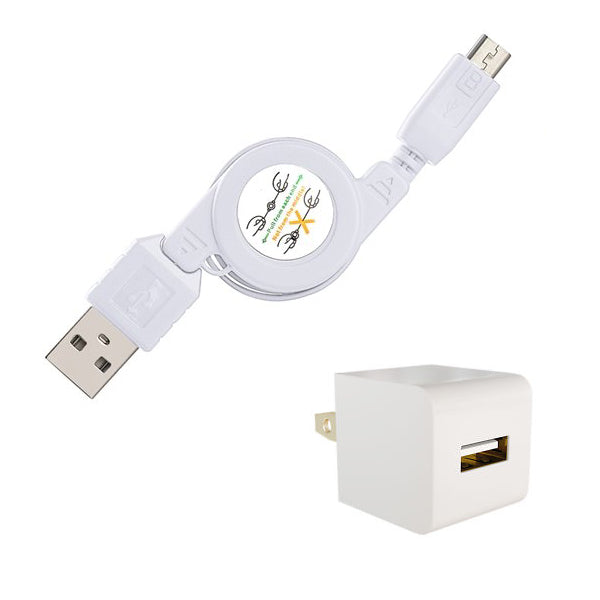 Home Charger, Adapter Power Cable Micro USB Retractable - NWC75