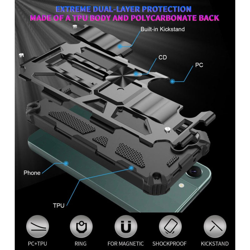 Hybrid Case Cover , Protective Defender Drop-Proof Armor Kickstand - NWY93