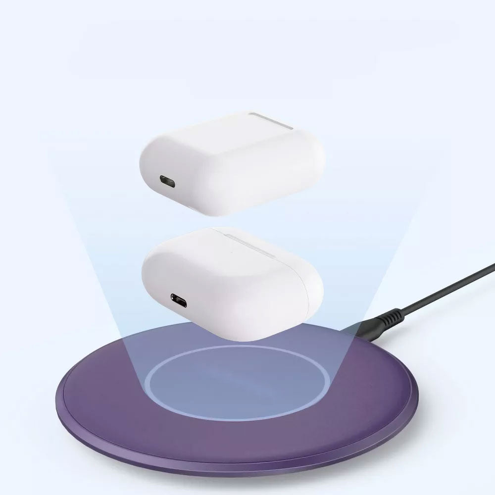 Purple 15W Wireless Charger , Quick Charge Slim Charging Pad Fast Charge - NWY88