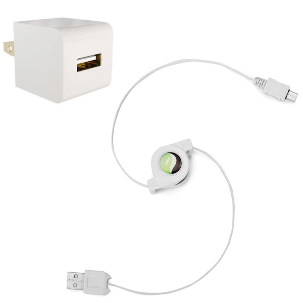 Home Charger, Adapter Power Cable Micro USB Retractable - NWC75