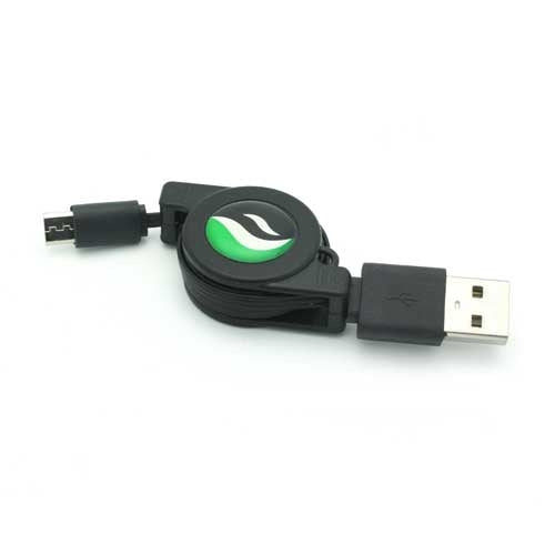 USB Cable, Cord Power Charger MicroUSB Retractable - NWC92