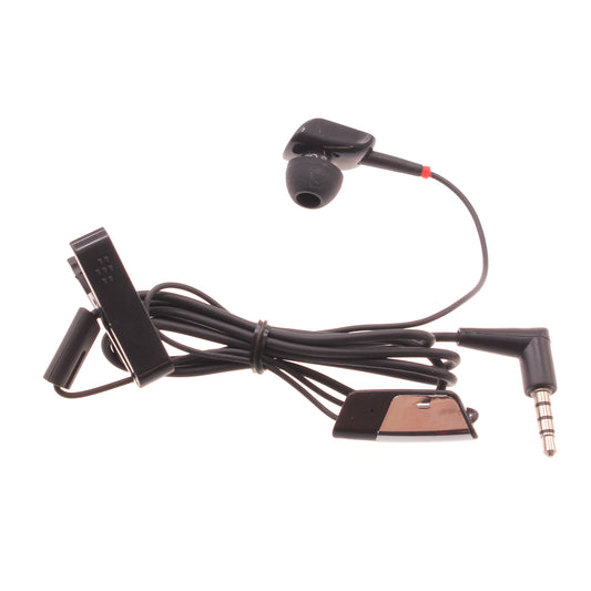 Mono Headset, Single Earbud Headphone 3.5mm Handsfree Mic Wired Earphone - NWB55