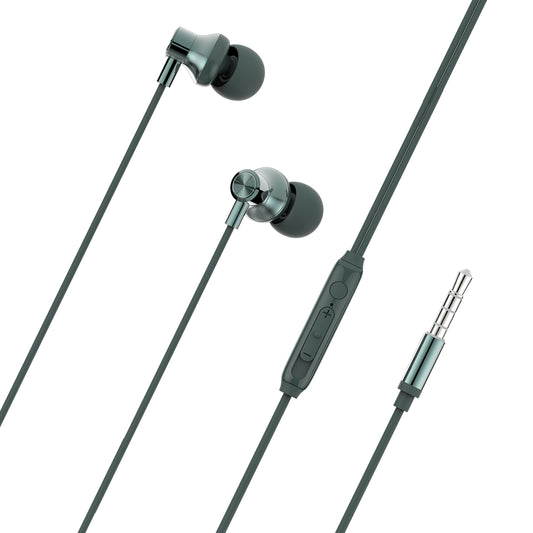 Wired Earphones, Metal Earbuds Headset Handsfree Mic Headphones Hi-Fi Sound - NWD75