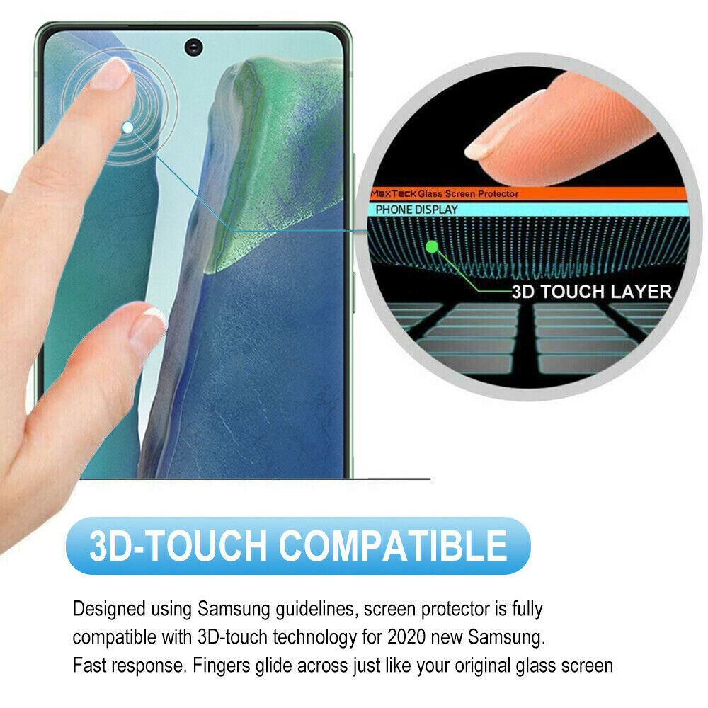 3 Pack Screen Protector , HD Clear Full Cover 3D Curved Edge (Fingerprint Unlock) Tempered Glass - NW3E92